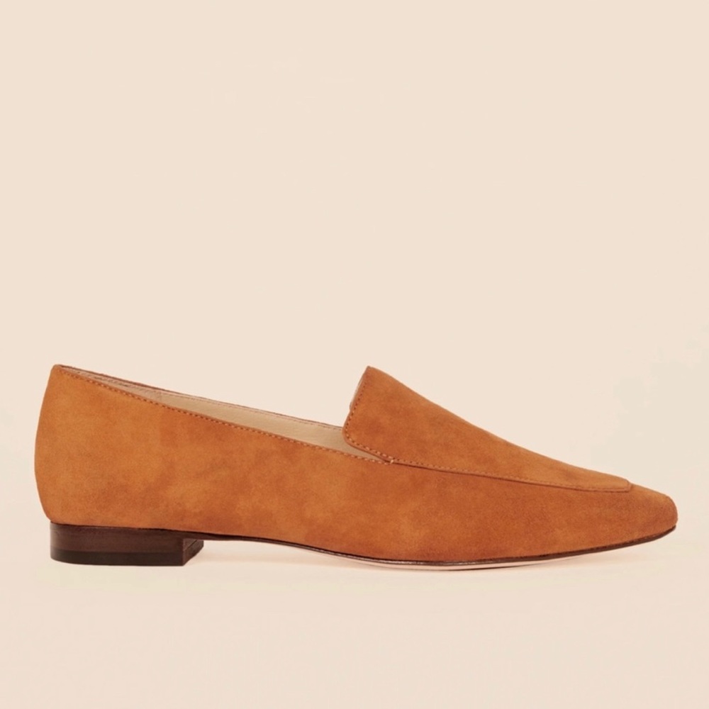 NEW Reformation Bonnie Loafer Brown Suede 6